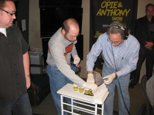 Todd waits with bated breath as John and Steve test the samples